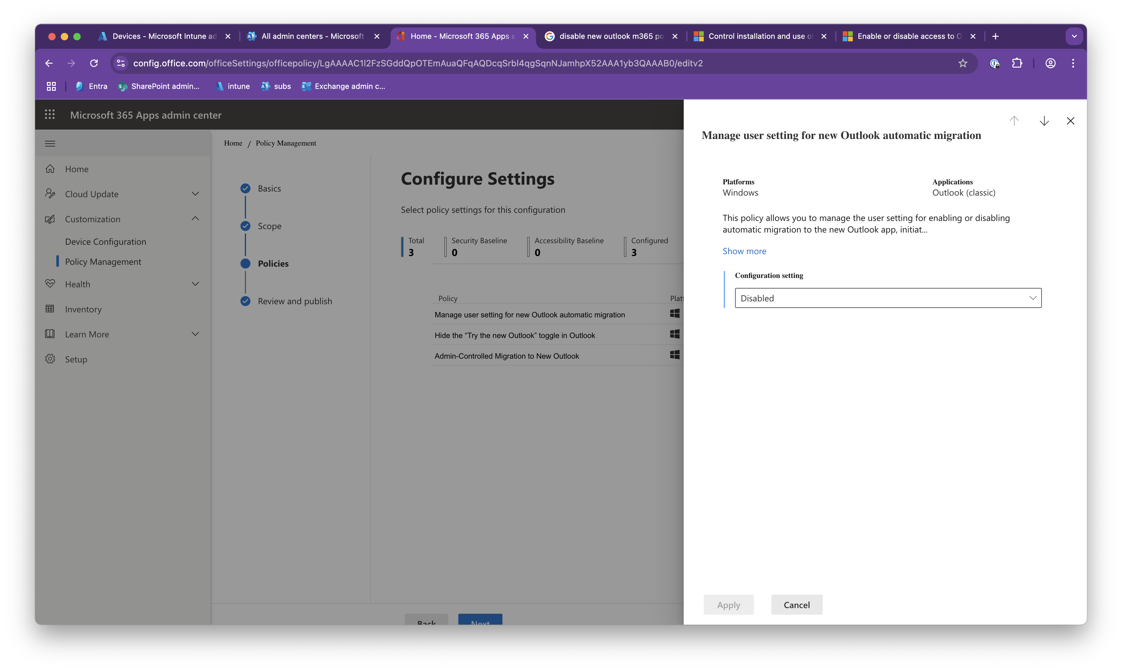 Screenshot of the policy configuration with automatic migration set to Disabled.png